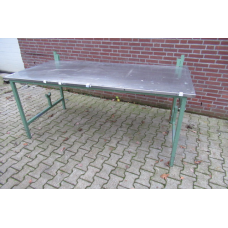 RVS blad Werktafel inpaktafel werkbank 215cm x 101 cm